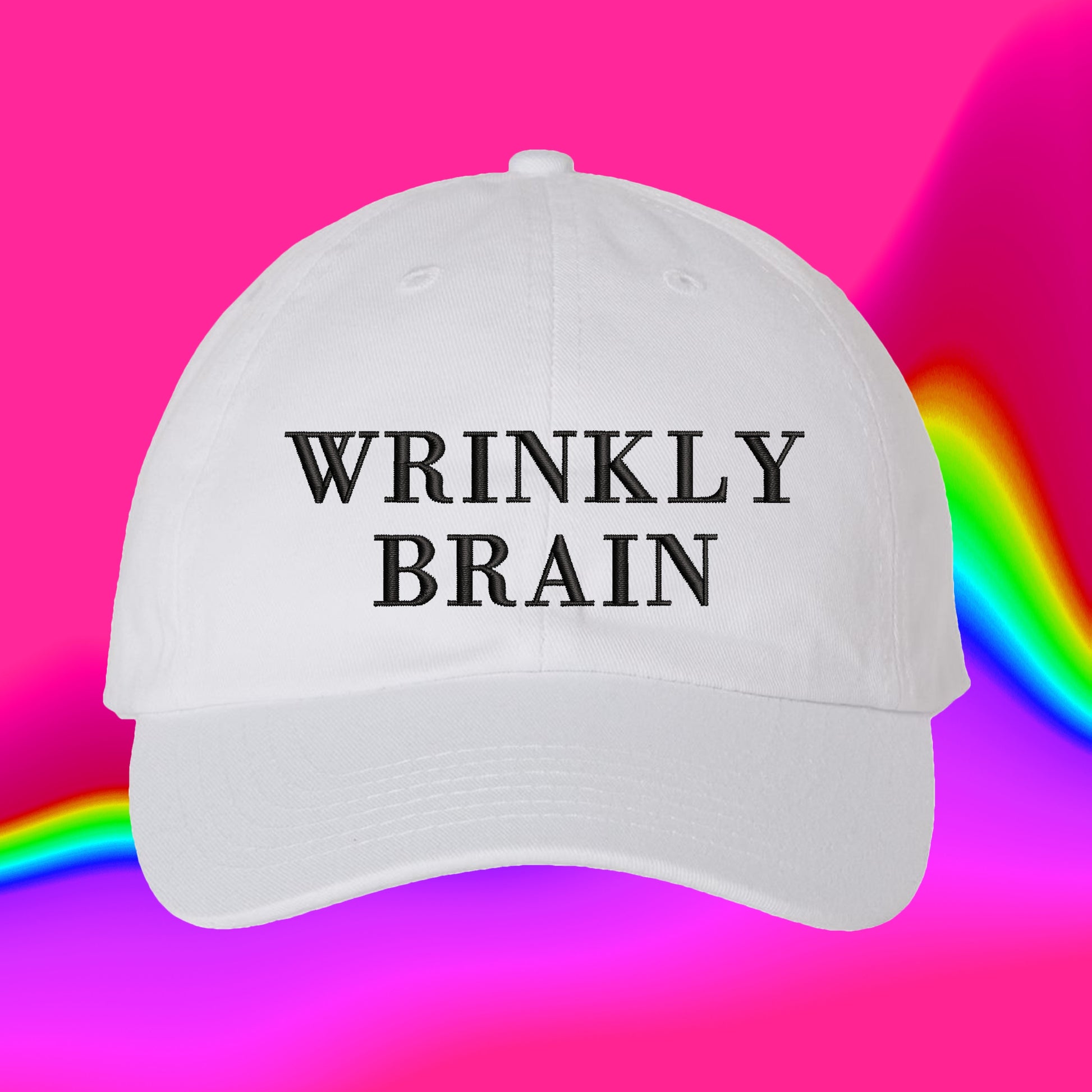 Wrinkly Brain Hat | Brain Meme | Really Smart | TikTok Clothes | Custom Color Adjustable Embroidered Dad Hat