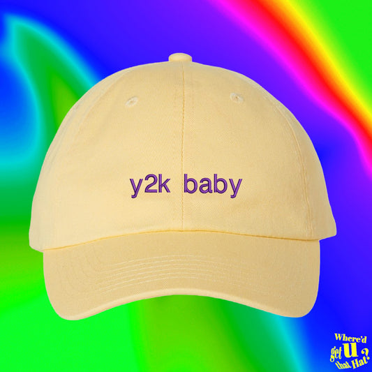 Y2k Baby Hat | Y2k Vintage | Custom Color Adjustable Embroidered Dad Hat