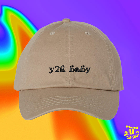 Y2k Baby Hat | 2000s Baby | Gen Z Birthday | | Custom Color Adjustable Embroidered Dad Hat