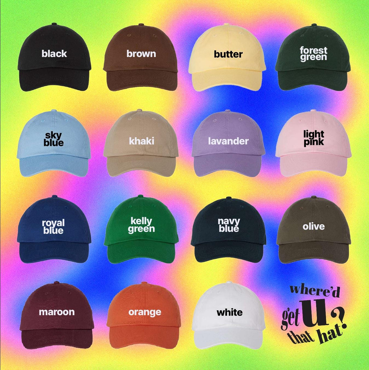 How You Likin Da Rain Gurl Hat Custom Color Adjustable Embroidered Dad Hat