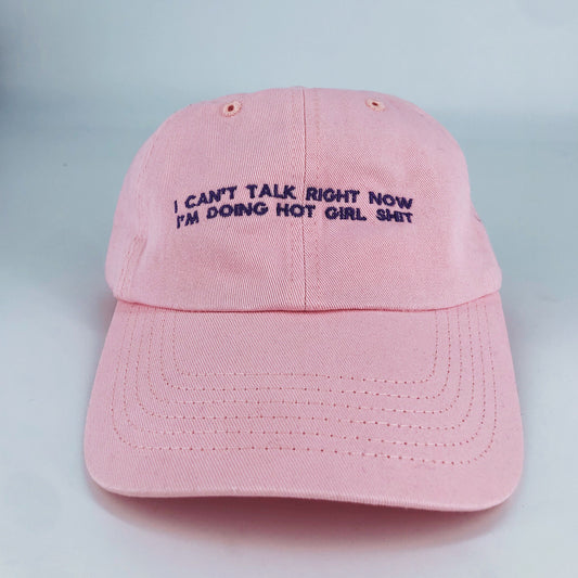 Hot Girl Embroidered Hat | I Cant Talk Right Now Im Doing Hot Girl Shit| TikTok Clothes | Megan Thee Stallion