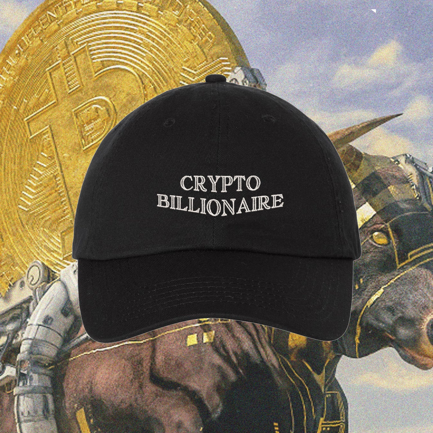 Crypto Billionaire Hat | Crypto Merch For Finance Enthusiasts |  Custom Color Adjustable Embroidered Dad Hat