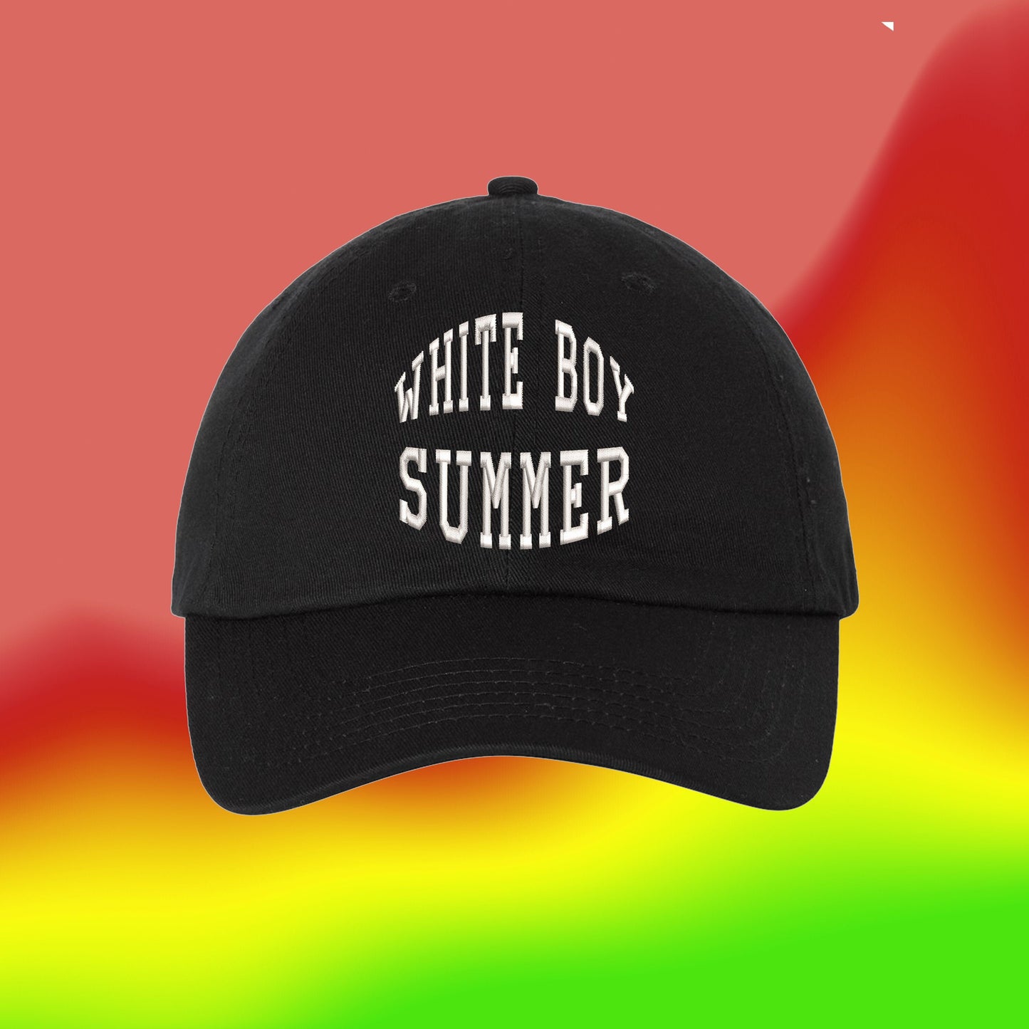 White Boy Summer Hat - Meme Inspired By Chet Hanks, Tom Hanks Son - Twitter TikTok Clothes - Baseball Cap Embroidered Cotton Adjustable Dad