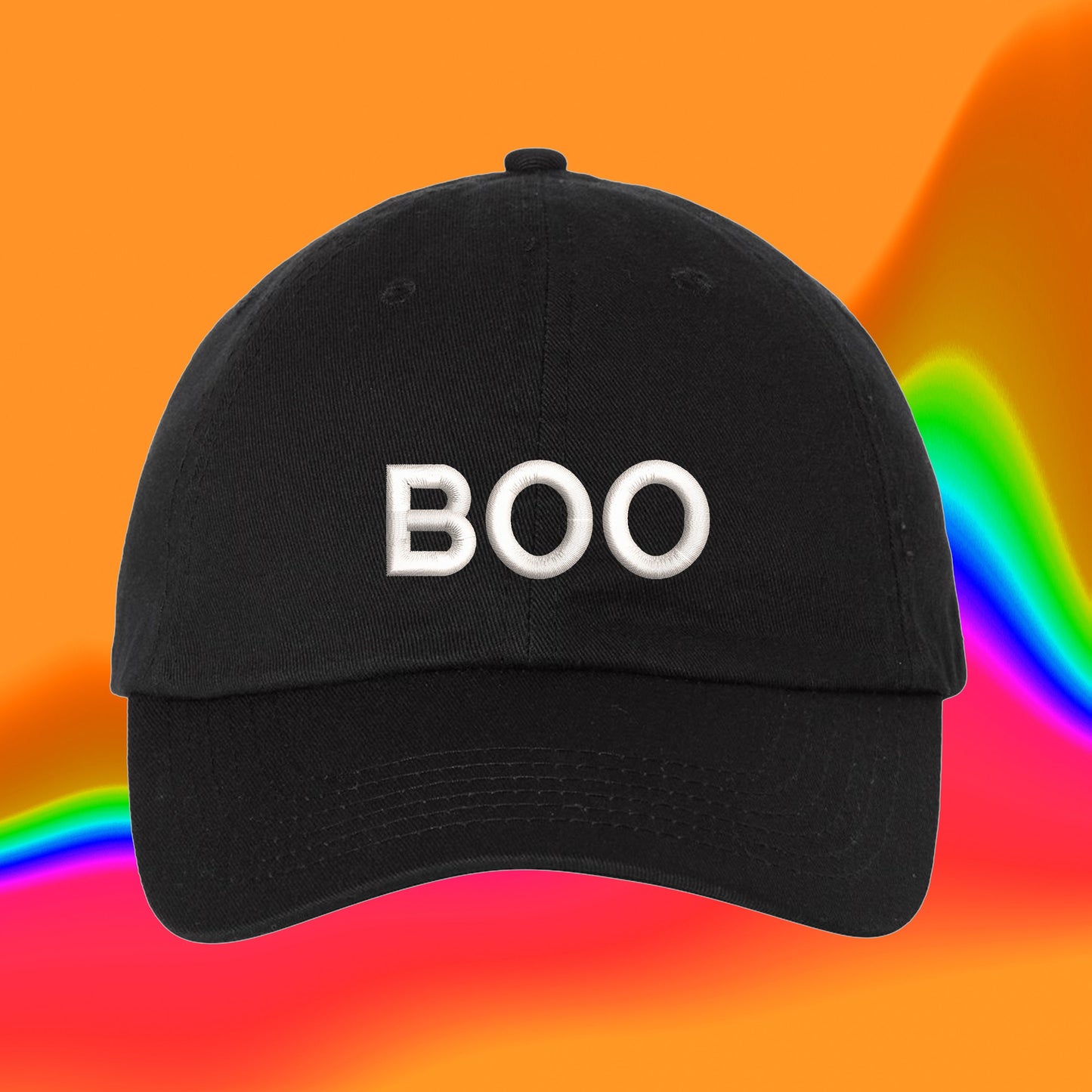 Boo Halloween Hat | Ghoul | Spooky Halloween Ghost Gift | Embroidered Adjustable Dad Hat