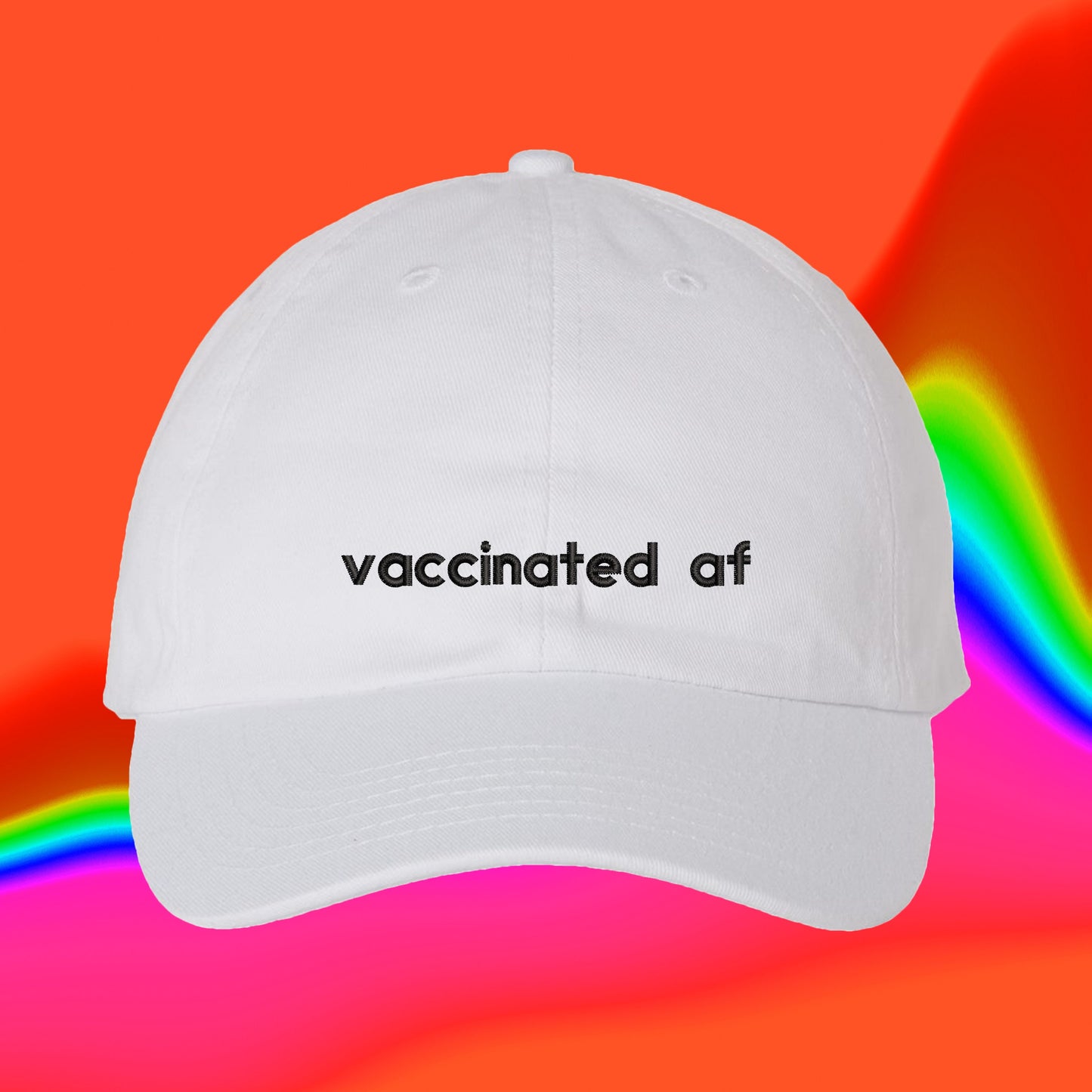 Vaccinated AF Hat | Doctor Nurse Outfit | At Risk Gift |  Funny Vaccinated | Covid Monkeypox Cap | Custom Adjustable Embroidered Dad Hat