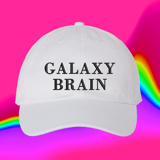 Galaxy Brain Hat | Brain Meme | TikTok Clothes | Custom Color Adjustable Embroidered Dad Hat