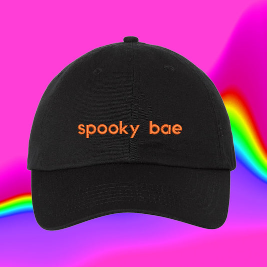 Spooky Bae | Fall Babe | Halloween Adult | Spooky Pumpkin | Goth | Alt Girl | Gift Baseball Cap Embroidered Cotton Adjustable Dad Hat