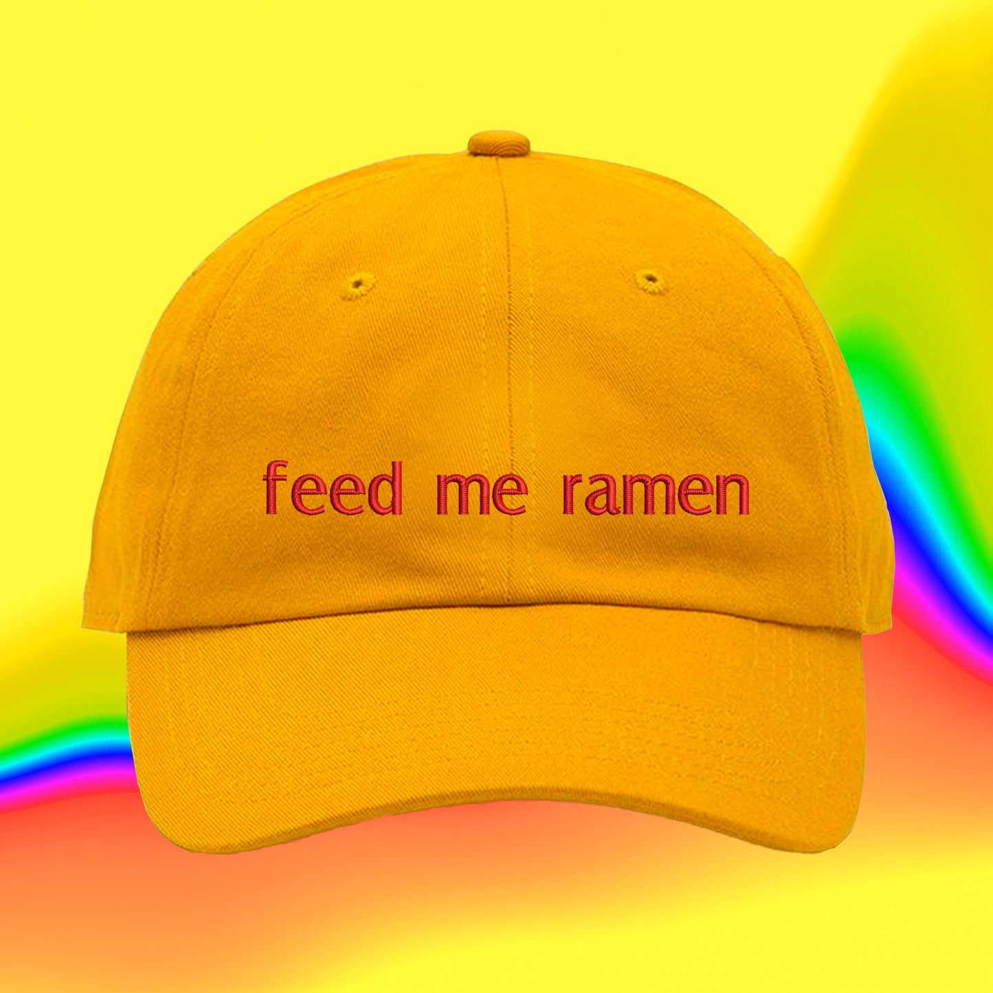 Feed Me Ramen Hat | Cap Embroidered Cotton Adjustable Dad Hat