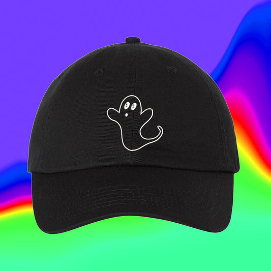 Ghost Halloween Hat | Horror Scary Movie | Costume For Trick Or Treat | Lazy Quick Costume | Adjustable Baseball Dad Cap