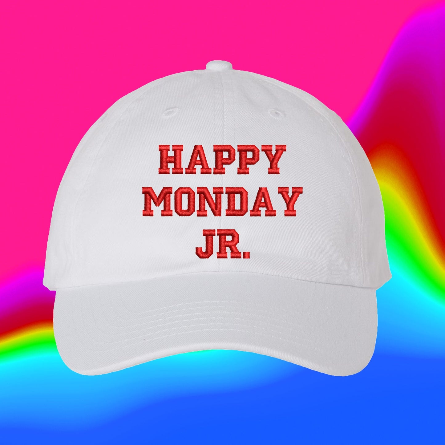 Happy Monday Jr Hat | Custom Color Adjustable Embroidered Dad Hat