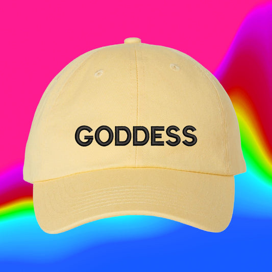 Goddess Hat | Girlfriend Valentines | Gift For Her | Bachelorette Best Friend | Custom Color Adjustable Embroidered Dad Hat