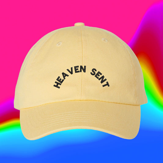 Heaven Sent Hat | Cute Christian | Angel Girl | Custom Color Adjustable Embroidered Dad Hat