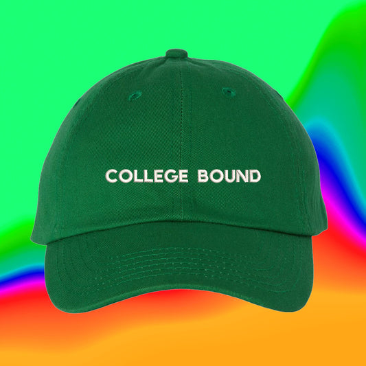 College Bound Hat | Custom Color Adjustable Embroidered Dad Hat