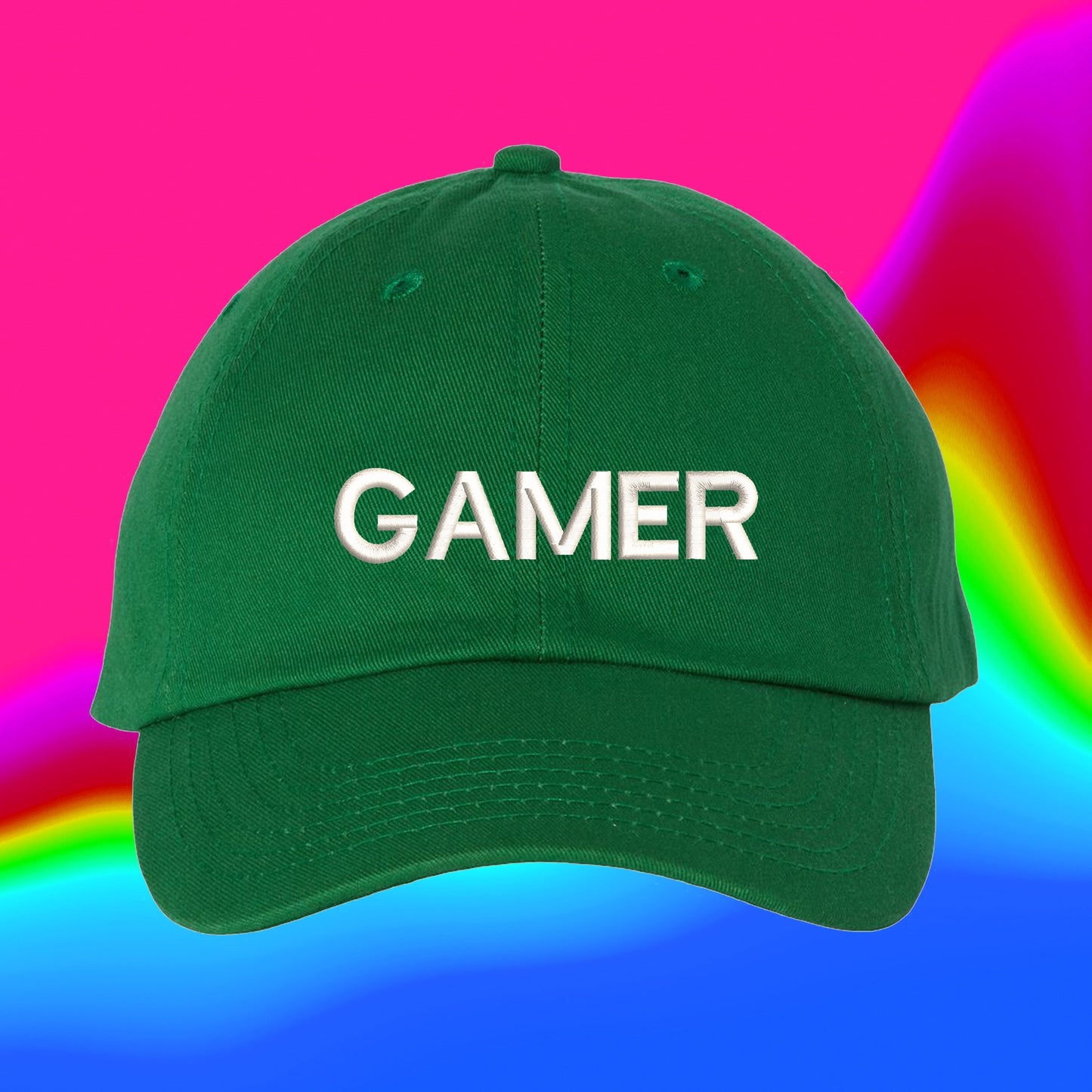 Gamer Hat | Streamer Influencer | Gamer Girl | Boyfriend Gift | Gift for Teens | Custom Color Adjustable Embroidered Dad Hat