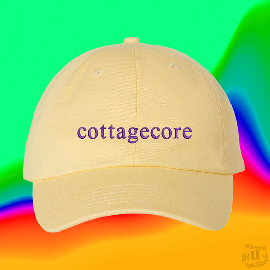 Cottagecore Hat | Nature Influencer | Farmcore | Countrycore | Agricultural Life | Non Binary | Custom Color Adjustable Embroidered Dad Hat