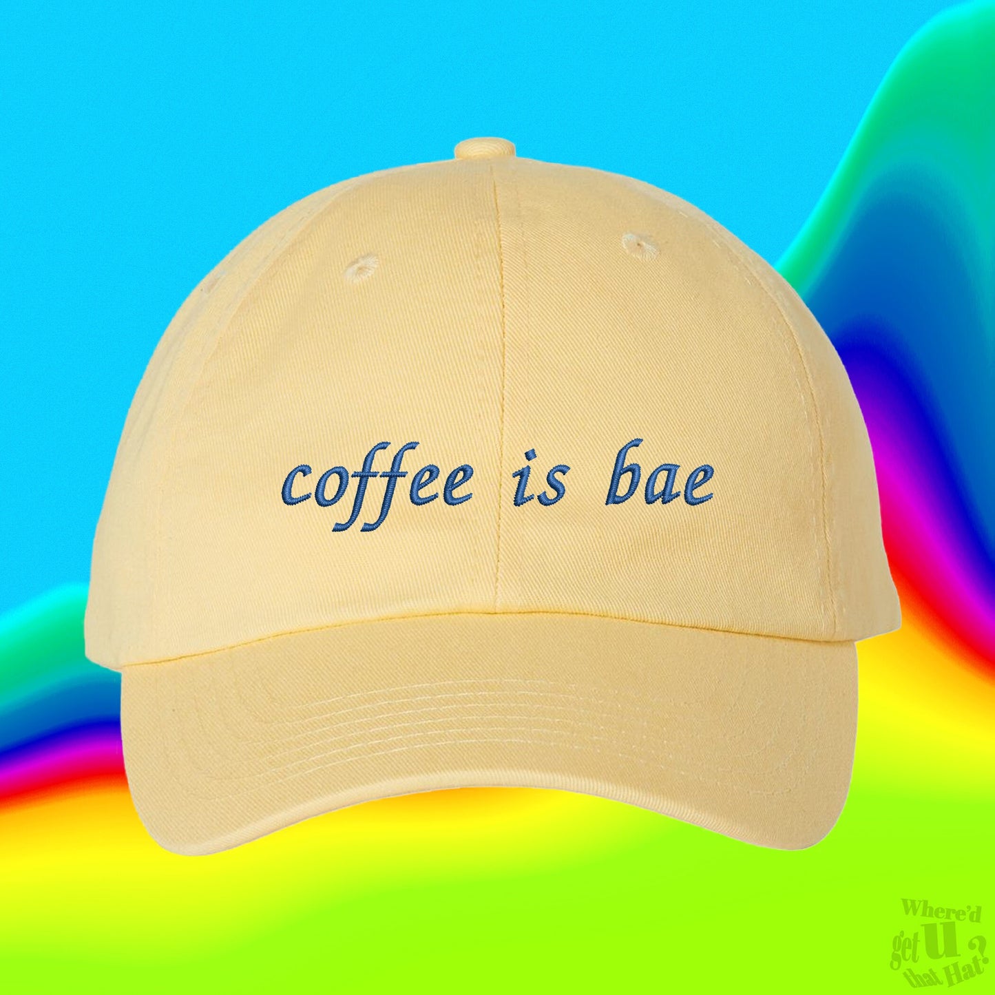 Coffee Is Bae Bat | Christmas Gifts | Coffee Gift | Coffee Lover Gifts | Coffee Person | Custom Embroidered Dad Hat