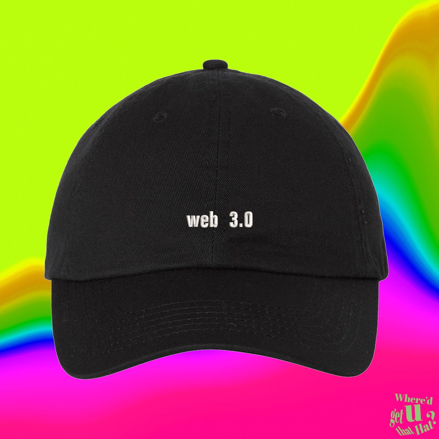 Web 3.0 Hat | Gift for Investor | Tech Fan | Programmer | Computer Nerds | Custom Color Adjustable Embroidered Dad Hat