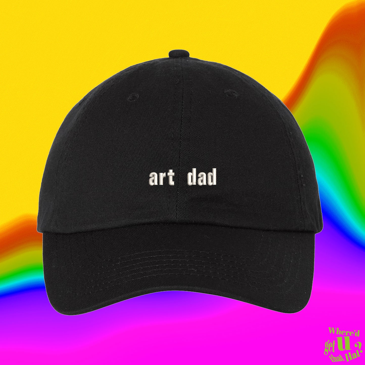 Art Dad Hat | Artist Hat | Custom Color Adjustable Embroidered Dad Hat