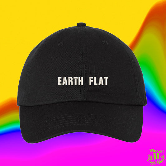 Earth Flat Hat | Flat Earth Fashion |  Custom Color Adjustable Embroidered Dad Hat