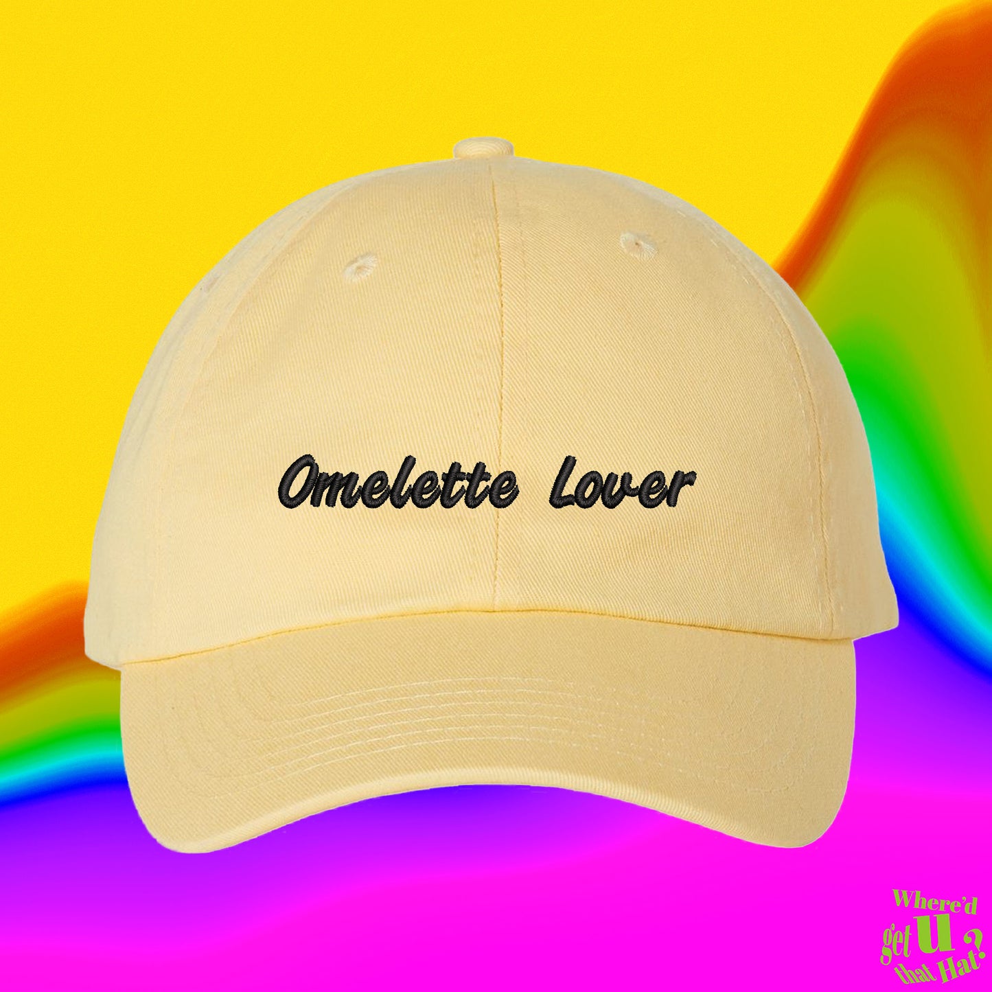 Omelette Lover Hat | Breakfast Lover | Foodie | Restaurant | Custom Color Adjustable Embroidered Dad Hat