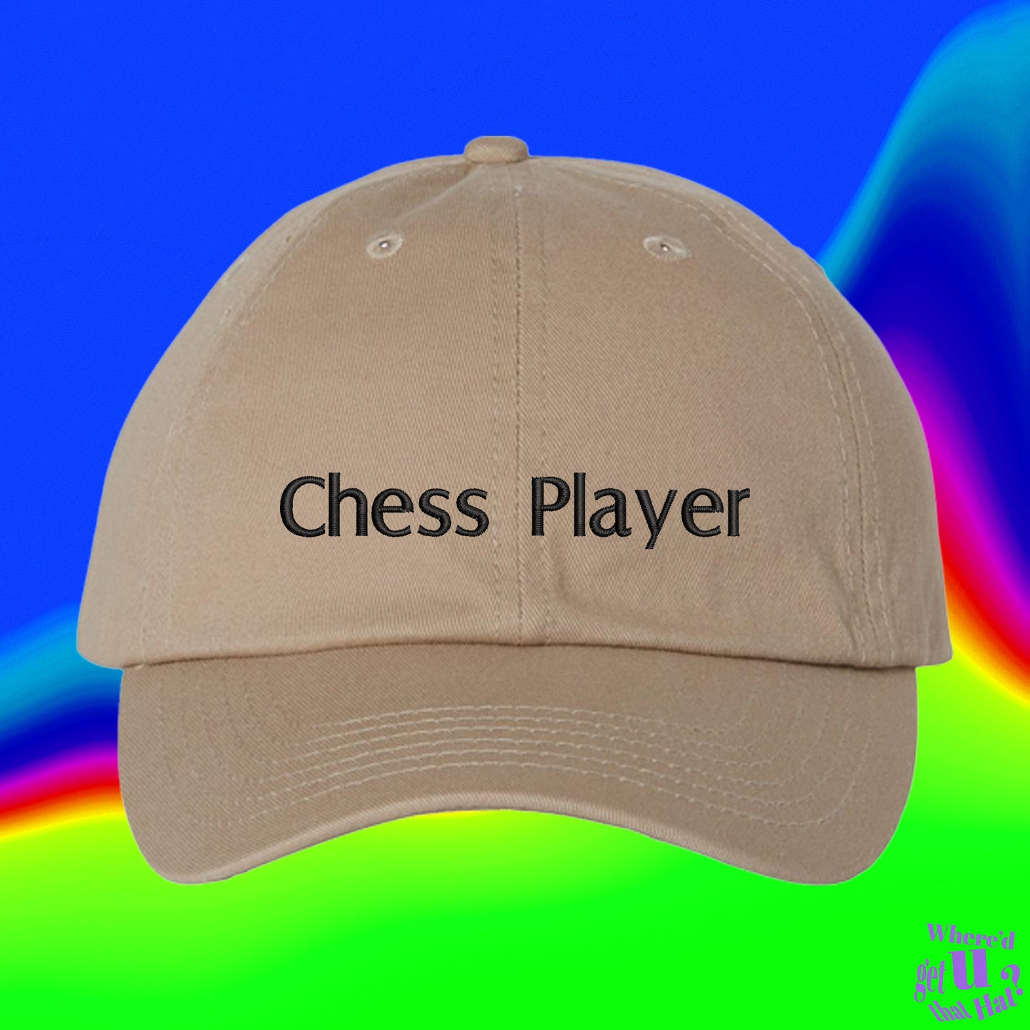 Chess Player Hat | Chess Player Gift | Chackmate | Chess Lover | Custom Color Adjustable Embroidered Dad Hat