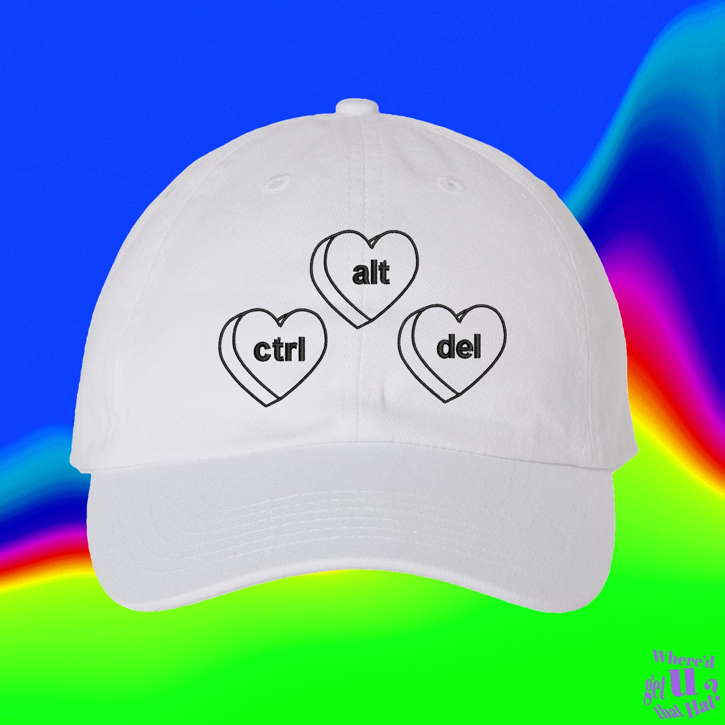 Ctrl Alt Del Hat | Computer Gift | Programmer | Tech Support | Girl  | Custom Color Adjustable Embroidered Dad Hat