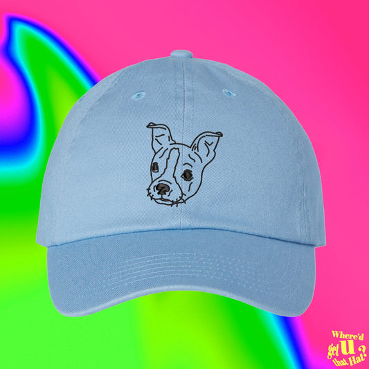 Boston Terrier Hat | Custom Color Adjustable Embroidered Dad Hat