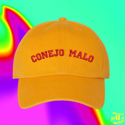 Conejo Malo Hat | Bunny Reggaeton | Perreo | Latin Trap | Latinx | Puerto Rico |  Custom Color Adjustable Embroidered Dad Hat