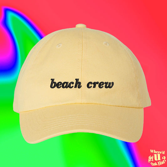 Beach Crew Hat | Summer Clothing Outfit | Family Vacation | Cousins Beach | Custom Color Adjustable Embroidered Dad Hat