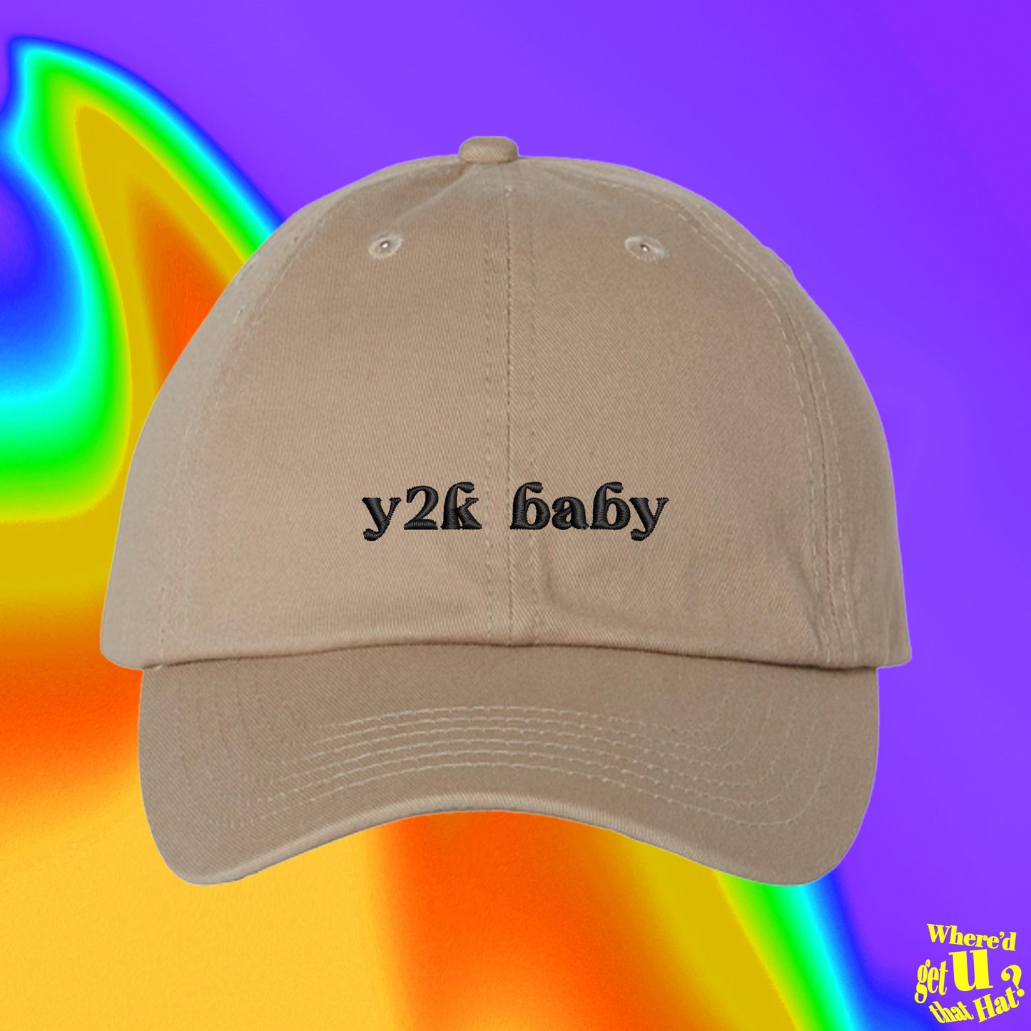 Y2k Baby Hat | 2000s Baby | Gen Z Birthday |  | Custom Color Adjustable Embroidered Dad Hat