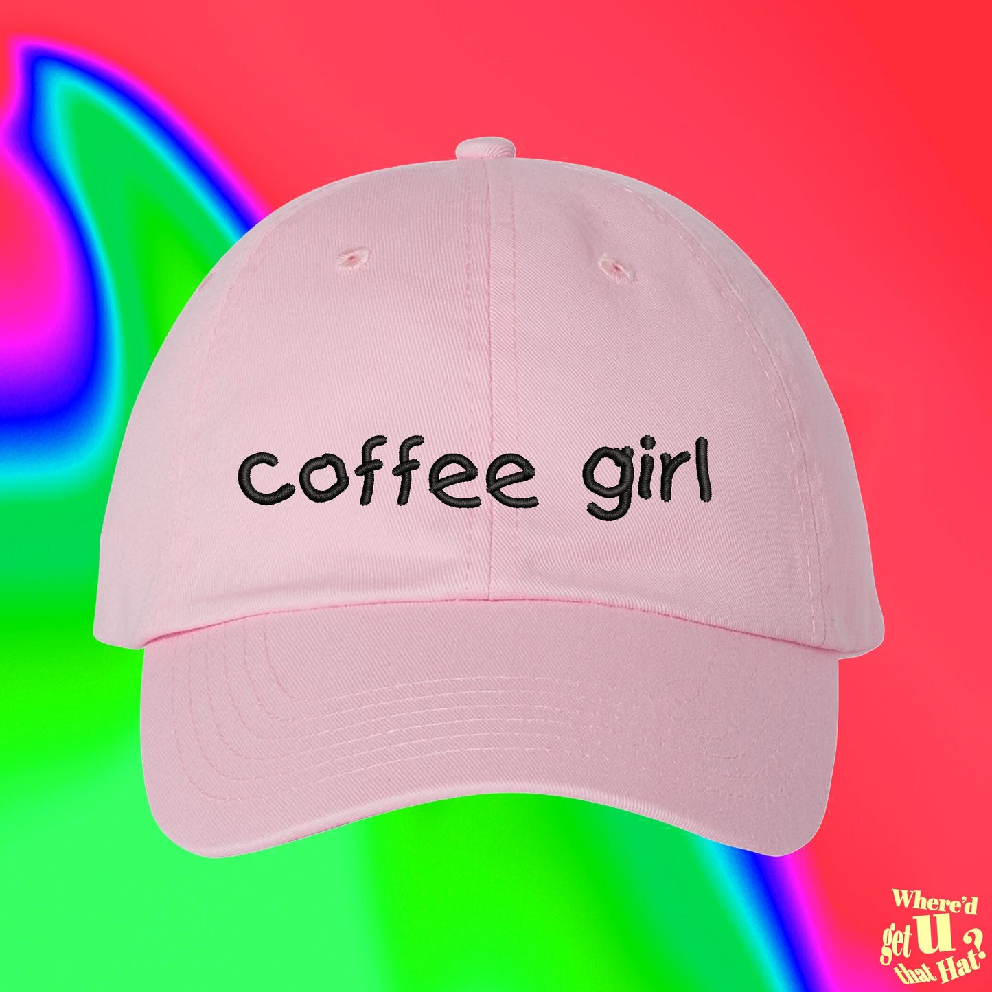 Coffee Girl Hat | Coffee Lovers Gift | Coffee Clothes | Cup of Joe | Coffee Addict | Baseball Cap Embroidered Adjustable Dad Hat