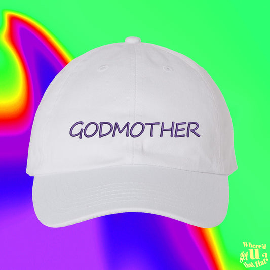 Godmother Hat | Mothers Day Hat | Granny Hat | Gifts For Nan | Number One Grandma |  Custom Color Adjustable Embroidered Dad Hat