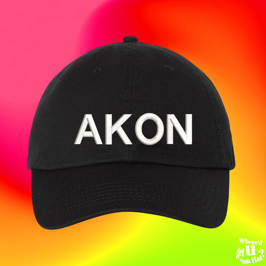 Akon Hat | 2000s Music | Millennial Nostalgia | 90s Baby | DJ Gift | Custom Color Adjustable Embroidered Dad Hat