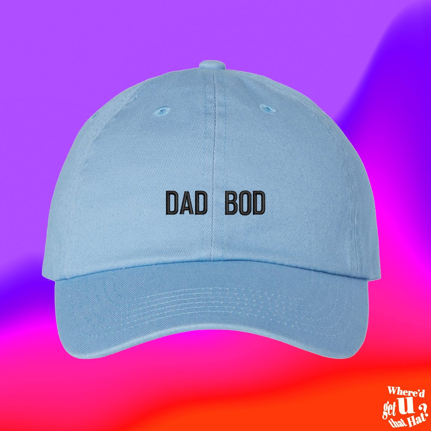 Dad Bod Hat | Fathers Day Hat | Workout Clothes | Gym Lifting Running | Number One Dad | Custom Color Adjustable Embroidered Dad Hat