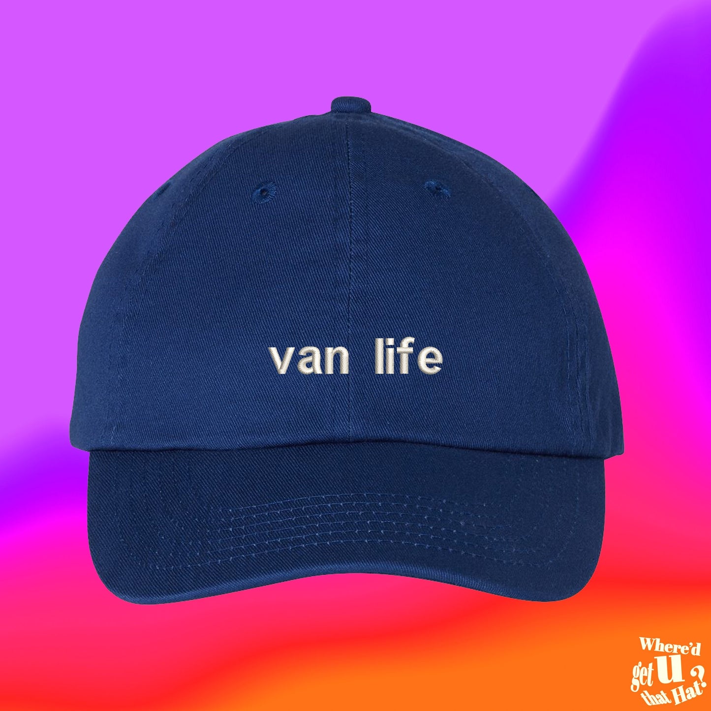 Van Life Hat | Hiking Gift | Mountain Chick | Fitness Gift | Custom Color Adjustable Embroidered Dad Hat