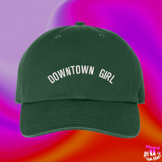 Downtown Girl Hat | NYC Aesthetic | Ball Cap | Bestfriend Gift | For Her | Custom Color Adjustable Embroidered Dad Hat