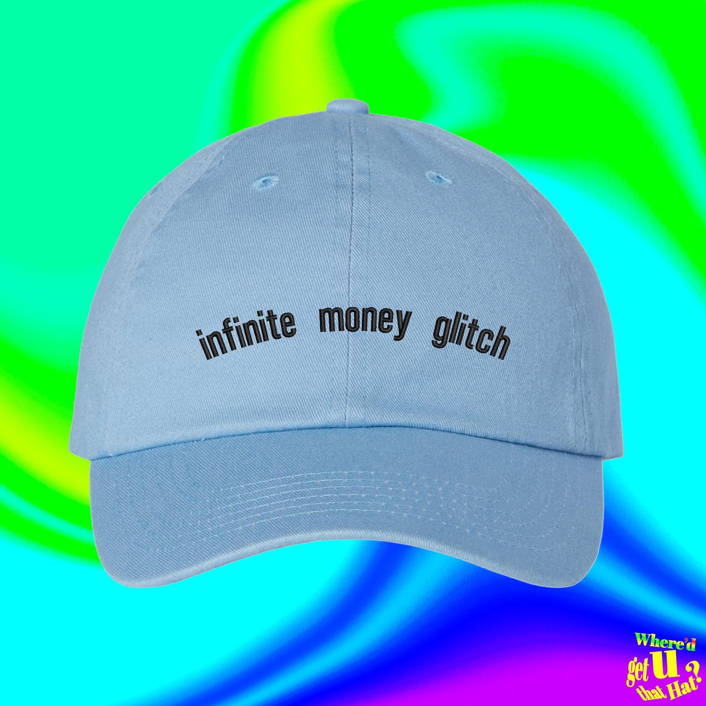 Infinite Money Glitch Hat | Video Games | Custom Color Adjustable Embroidered Dad Hat