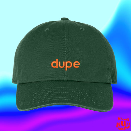 Dupe Hat | Custom Color Adjustable Embroidered Dad Hat