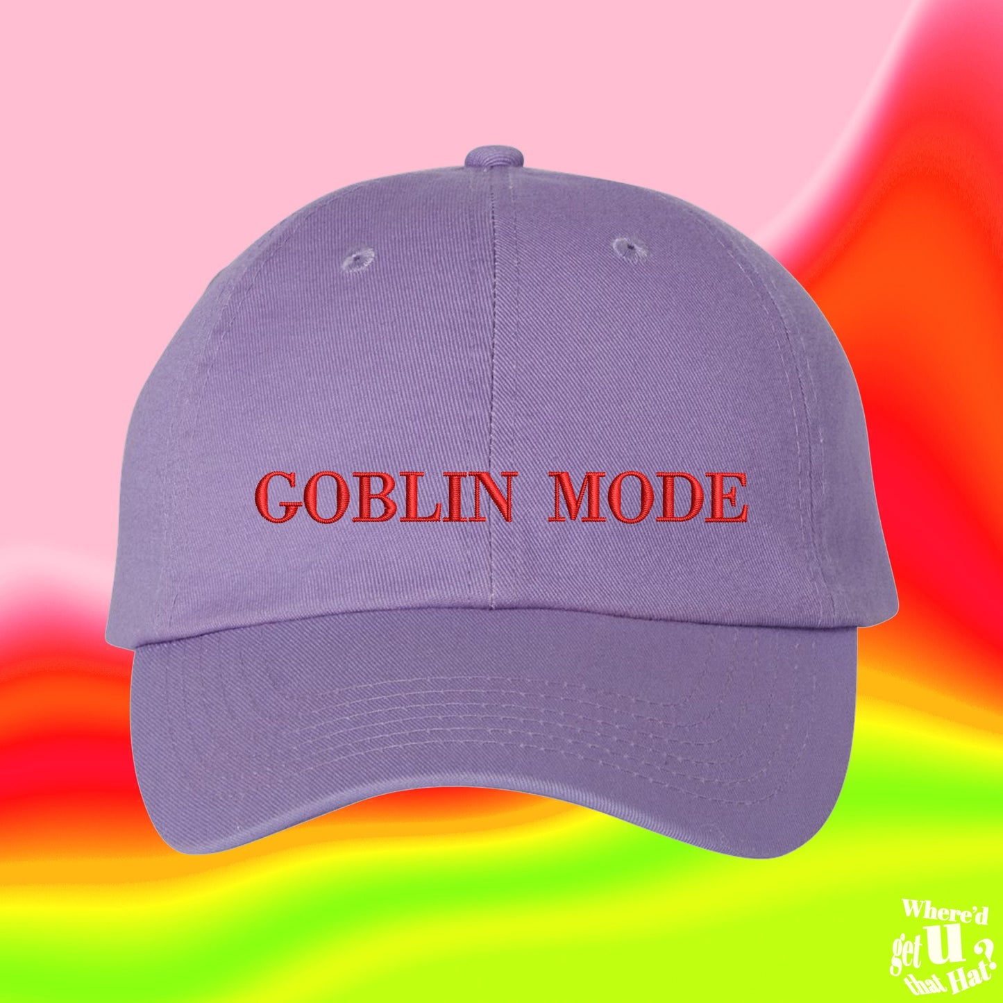 Goblin Mode Hat | Custom Color Adjustable Embroidered Dad Hat