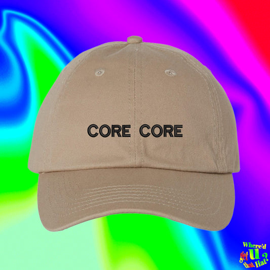 Core Core Hat | Artist Hat | Custom Color Adjustable Embroidered Dad Hat