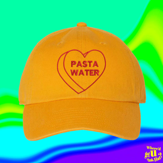 Pasta Water Hat | Sphagetti Lover Gift| Custom Color Adjustable Embroidered Dad Hat