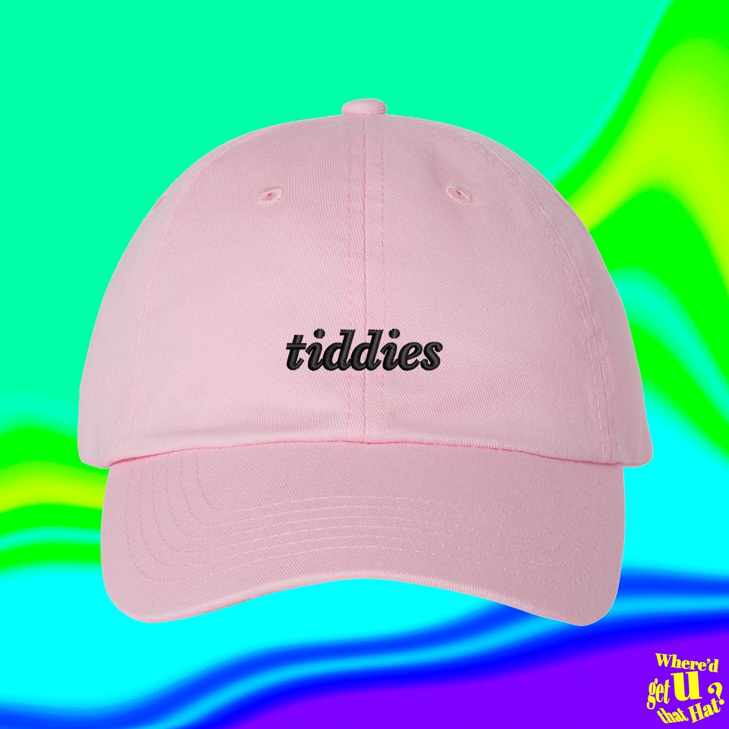 Tiddies Hat | Custom Color Adjustable Embroidered Dad Hat