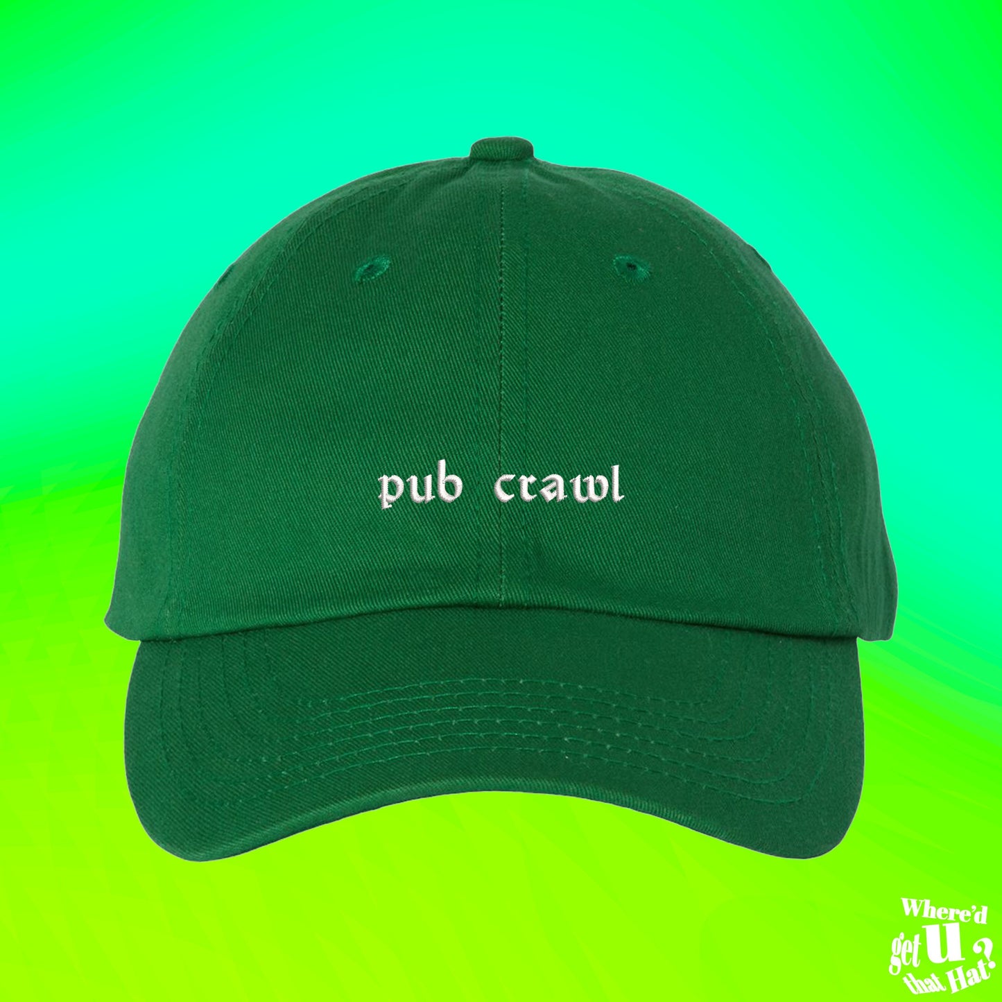 Pub Crawl Hat | St Patricks Day | Luck Of the Irish | Ireland National Team | Adjustable Embroidered Dad Hat