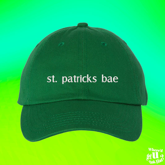 St Patricks Bae Hat | St Patricks Day | Luck Of the Irish | Ireland National Team | Adjustable Embroidered Dad Hat