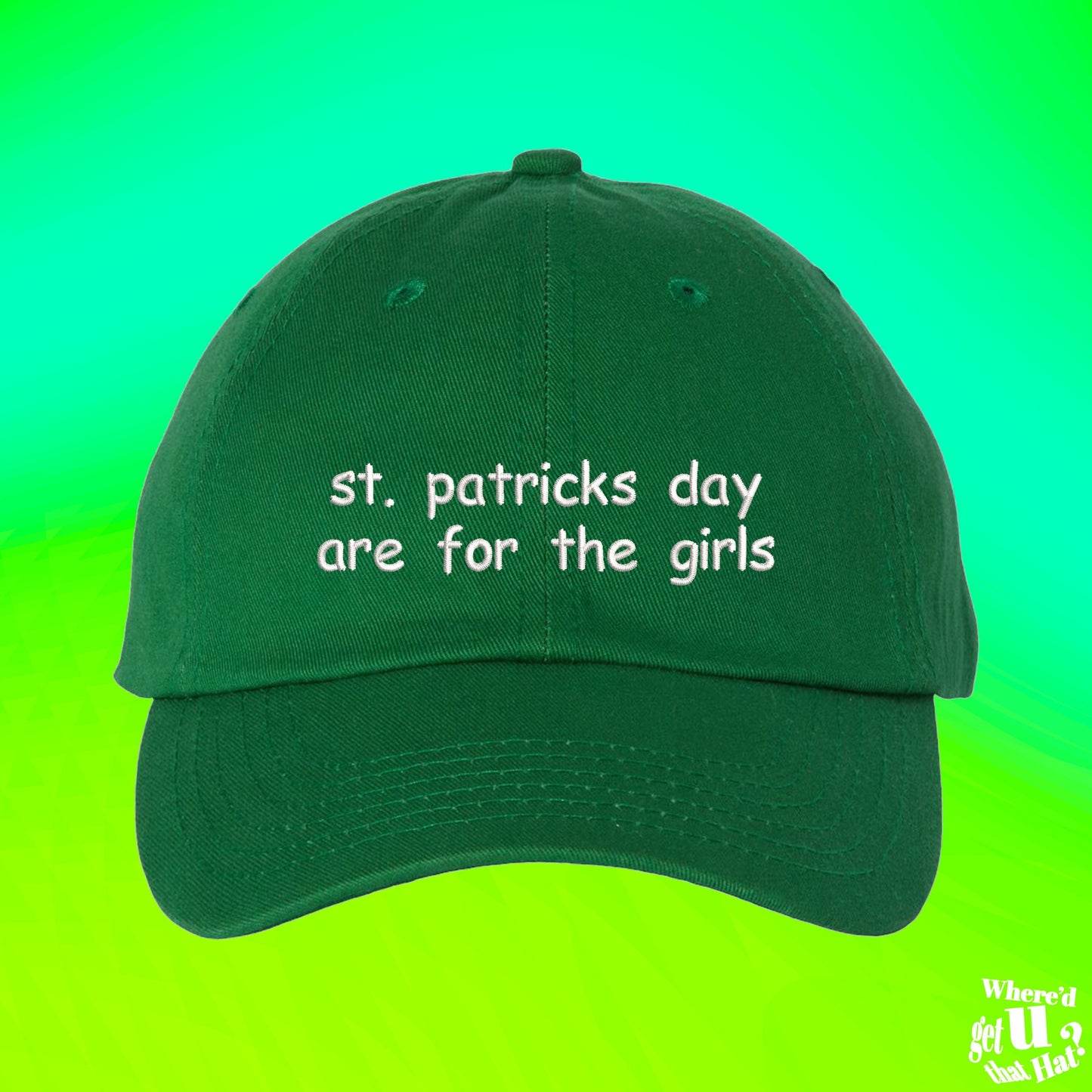 St Particks Day Are For The Girls Hat | St Patricks Day | Luck Of the Irish | Ireland National Team | Adjustable Embroidered Dad Hat