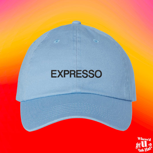 Expresso Hat | Coffee Lovers Gift | Cup of Joe Hat | Custom Color Adjustable Embroidered Dad Hat