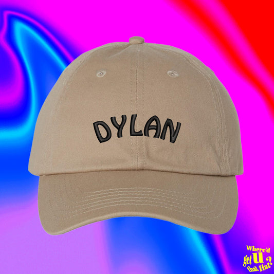 Dylan Hat | First Name | Best Friend Gift | Custom Color Adjustable Embroidered Dad Hat