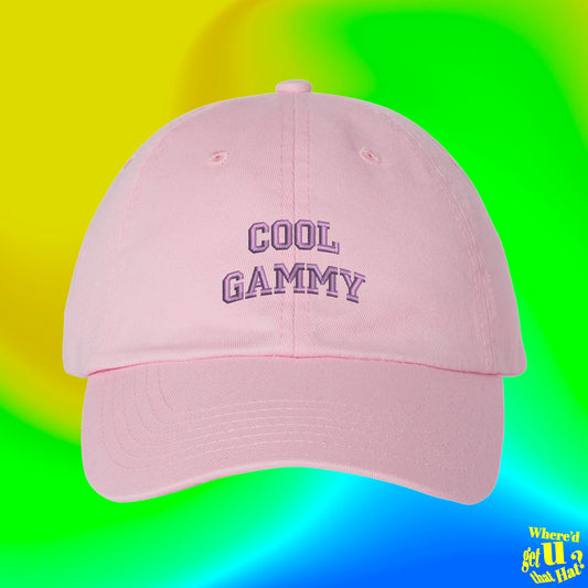 Cool Gammy Hat | Mothers Day Hat | Granny Hat | Gifts For Nan | Number One Grandma |  Custom Color Adjustable Embroidered Dad Hat