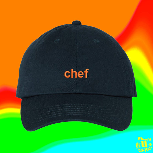 Chef Hat | Student Chef Cook | Home Chef | Culinary Arts Gift | Pastry Maker Baker | Custom Color Adjustable Embroidered Dad Hat