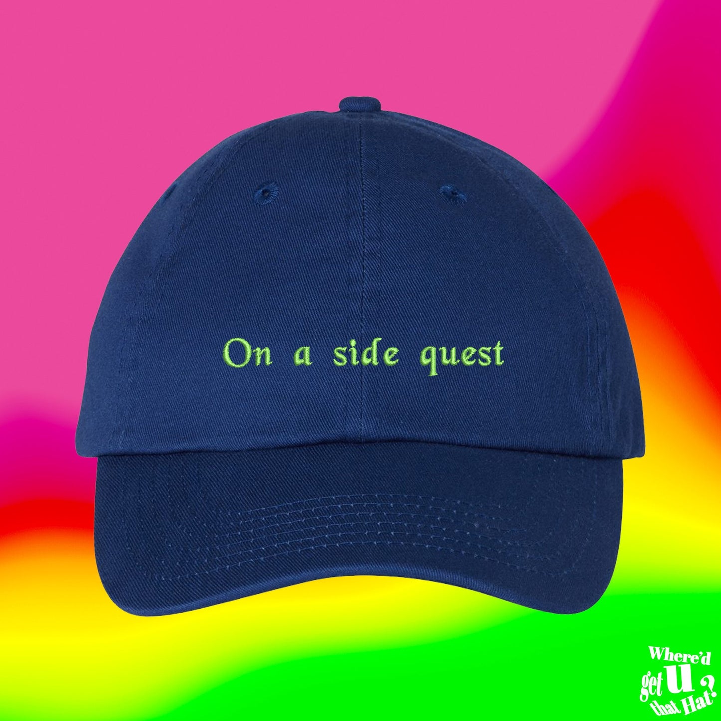 On A Side Quest Hat | Non Playable Character | Non Player Character | Ironic Gamer Gift | Video Games | RPG | Multiplayer